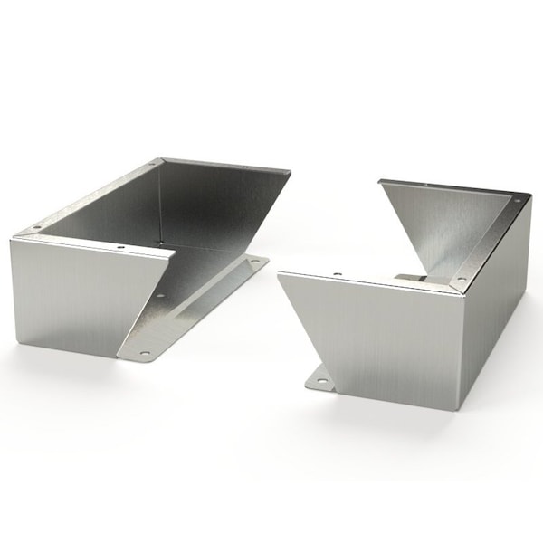 Floor Stand Kit, 6 in. H x 18 in. W x 18 in. L, Stainless Steel, 1 PR